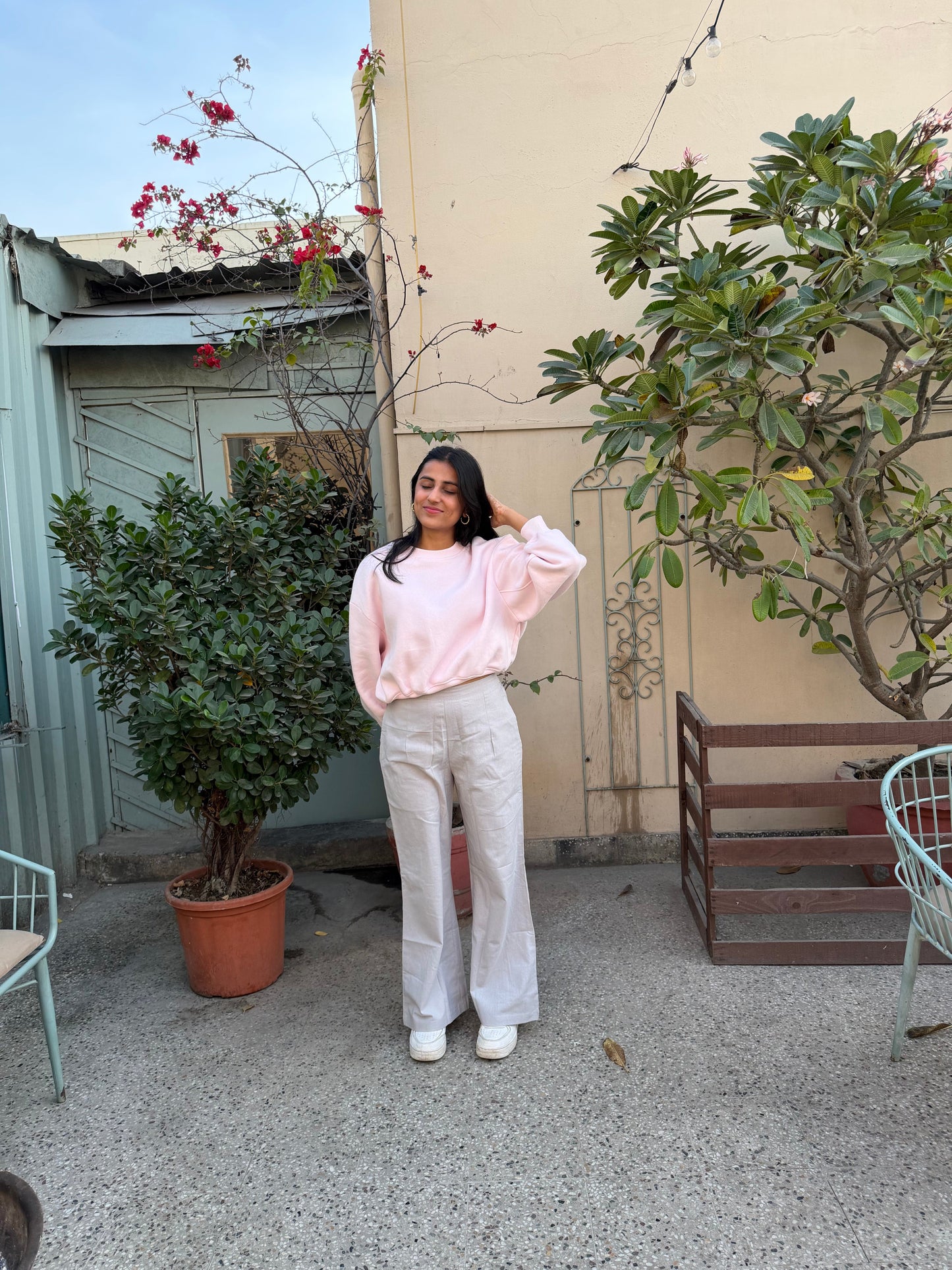 Flared Trousers - Grey