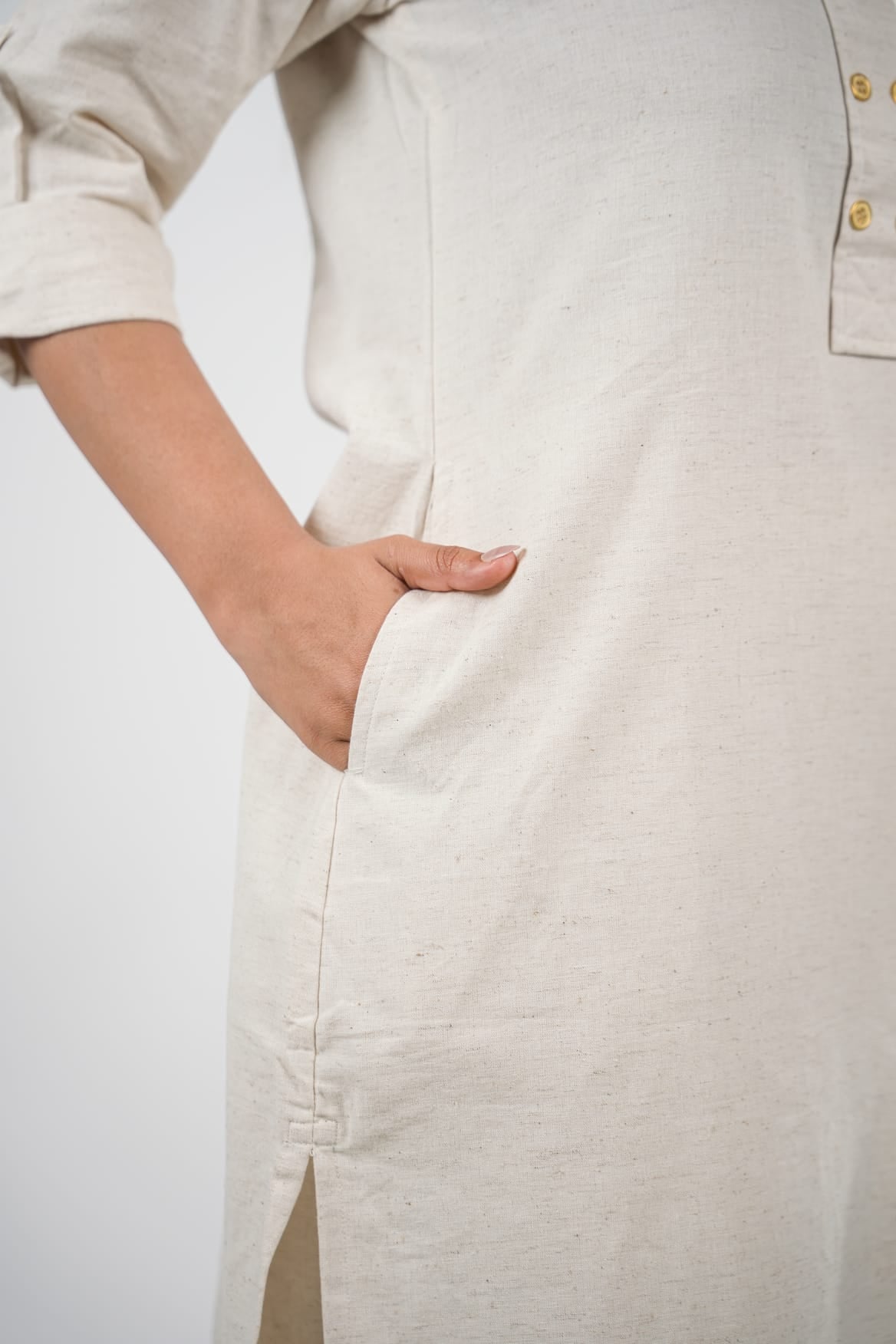 Sunehri Kurta - Vanilla