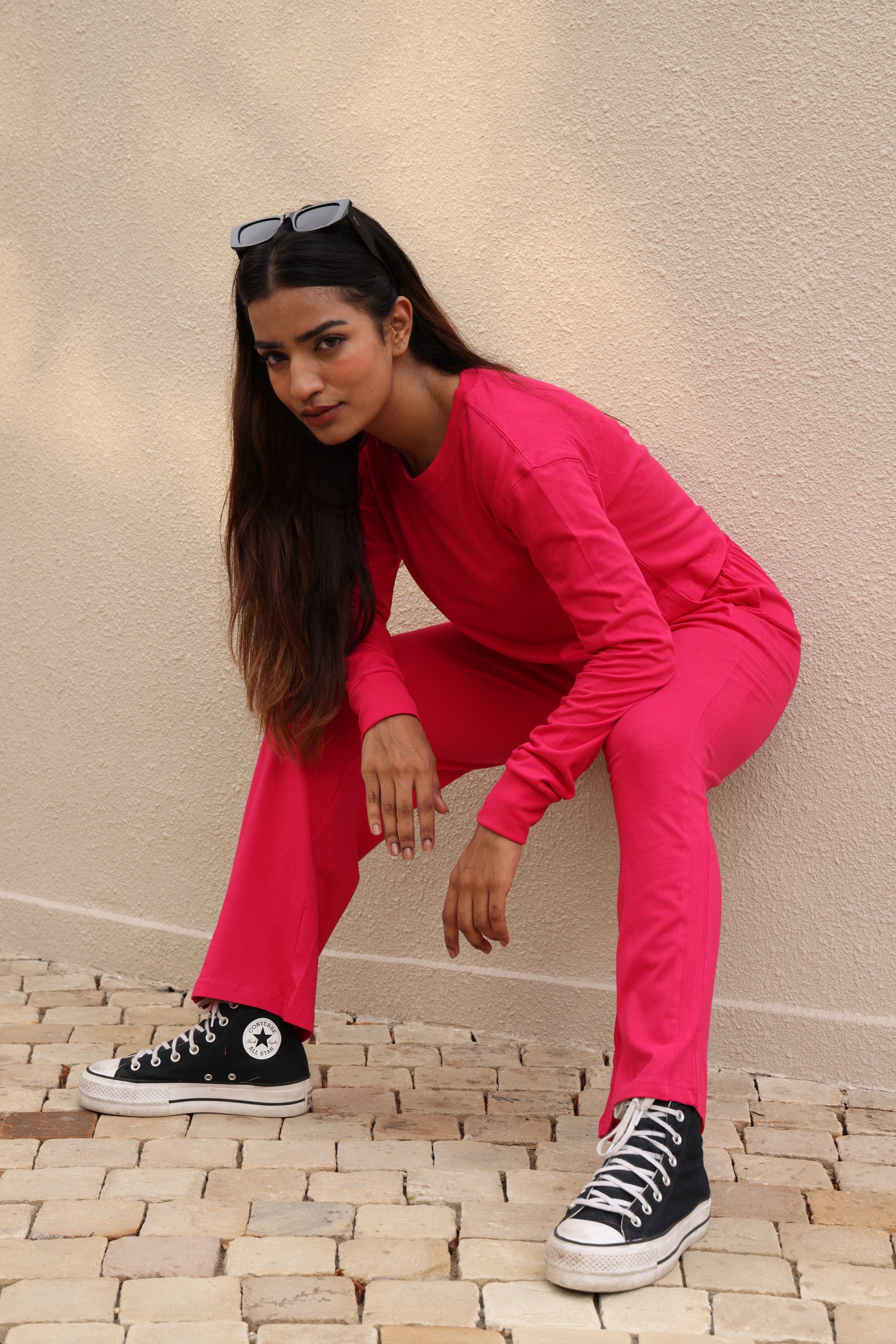 Hot Pink Full Top & Pants Set