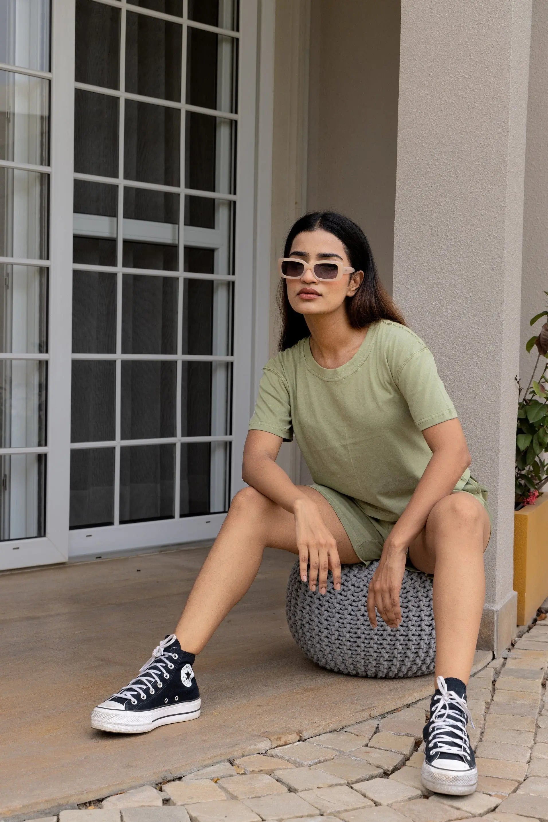 Sage Green T-shirt & Shorts Set