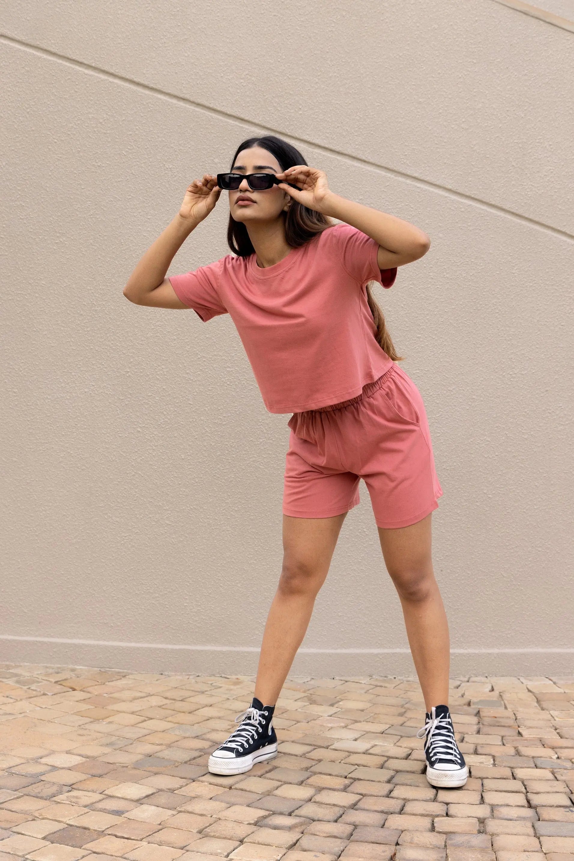 Pink T-shirt & Shorts Set