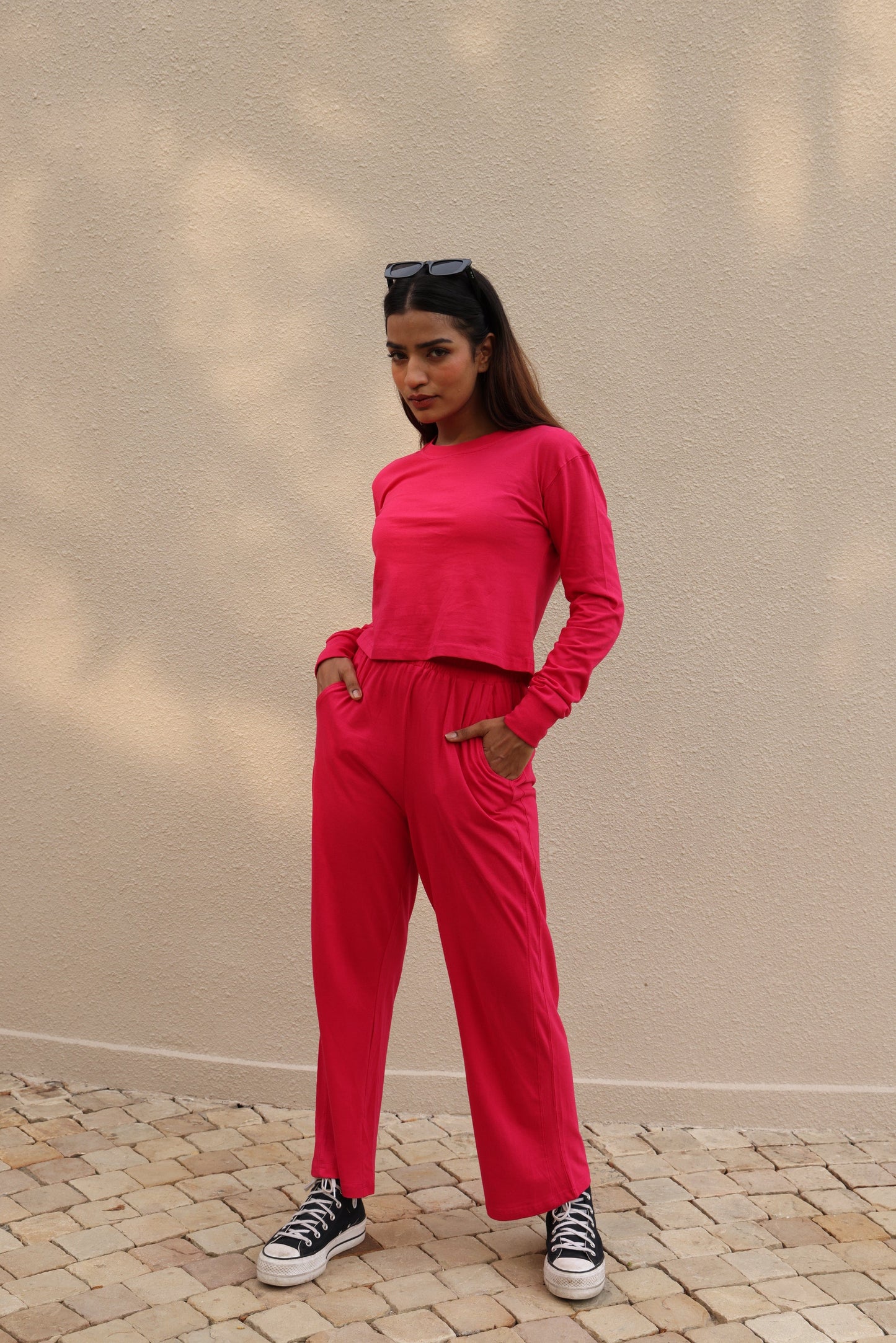 Hot Pink Full Top & Pants Set