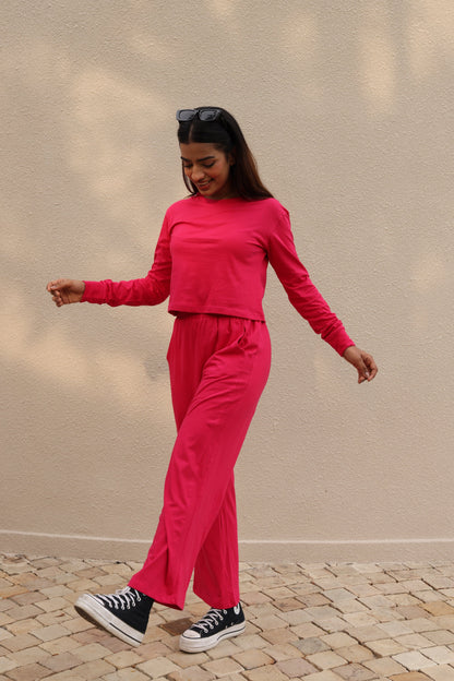 Hot Pink Full Top & Pants Set