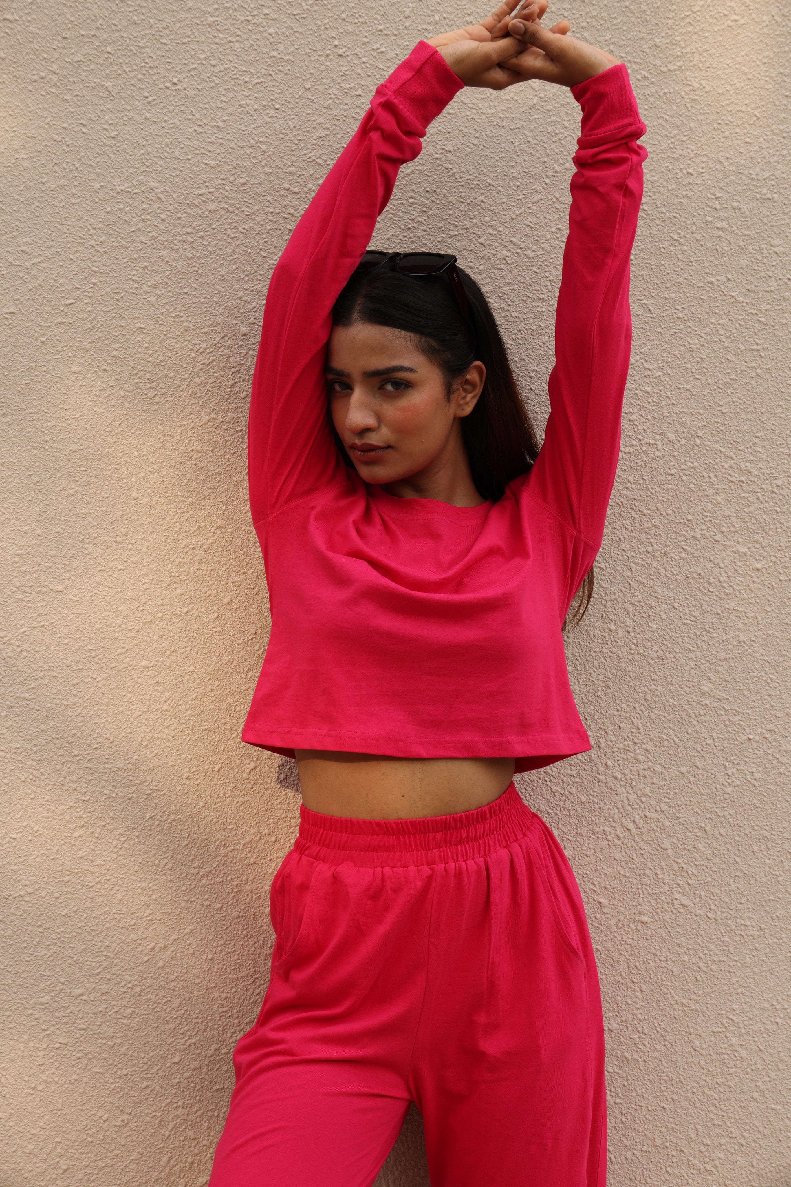 Hot Pink Full Top & Pants Set