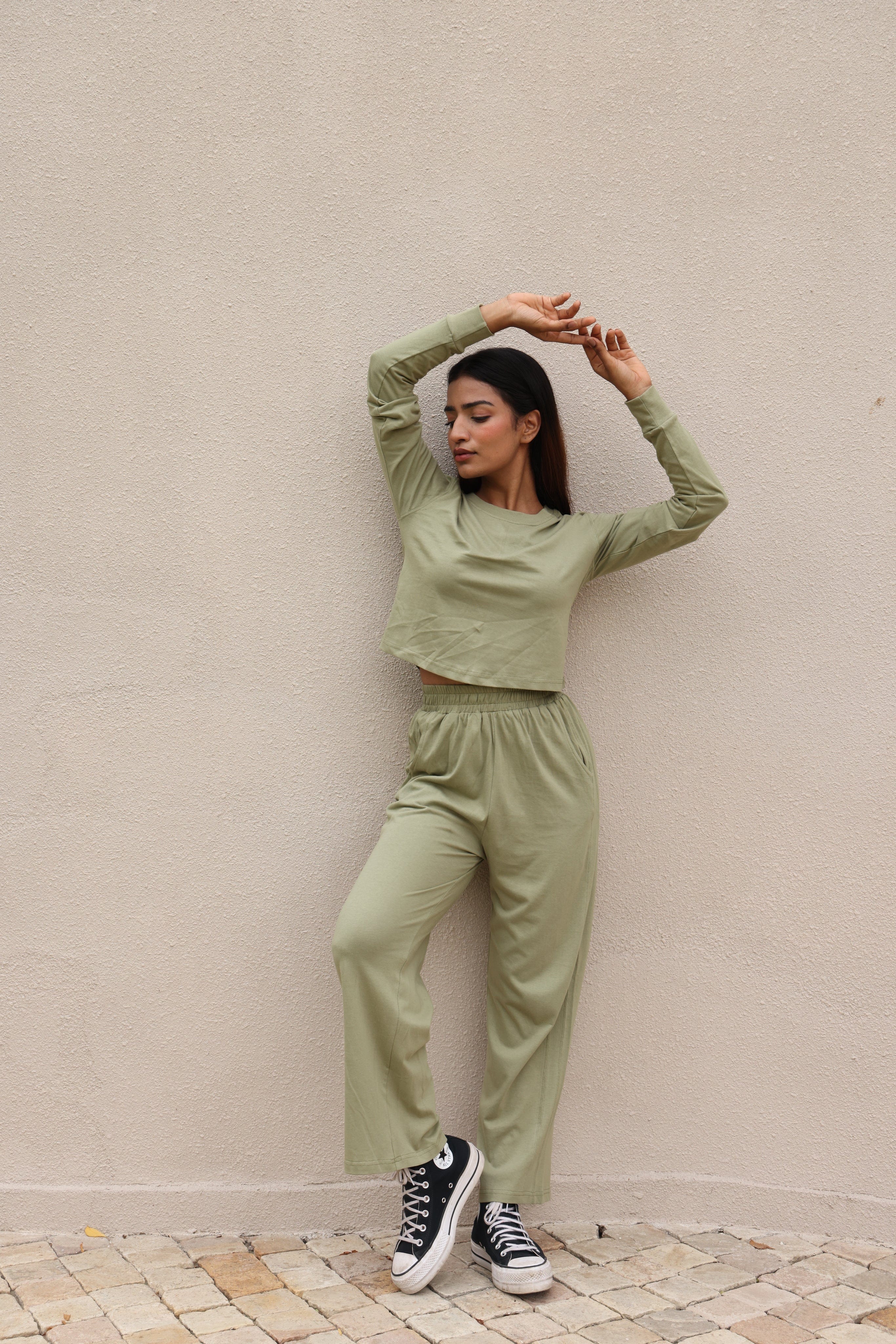 Sage Green Full Top & Pants Set