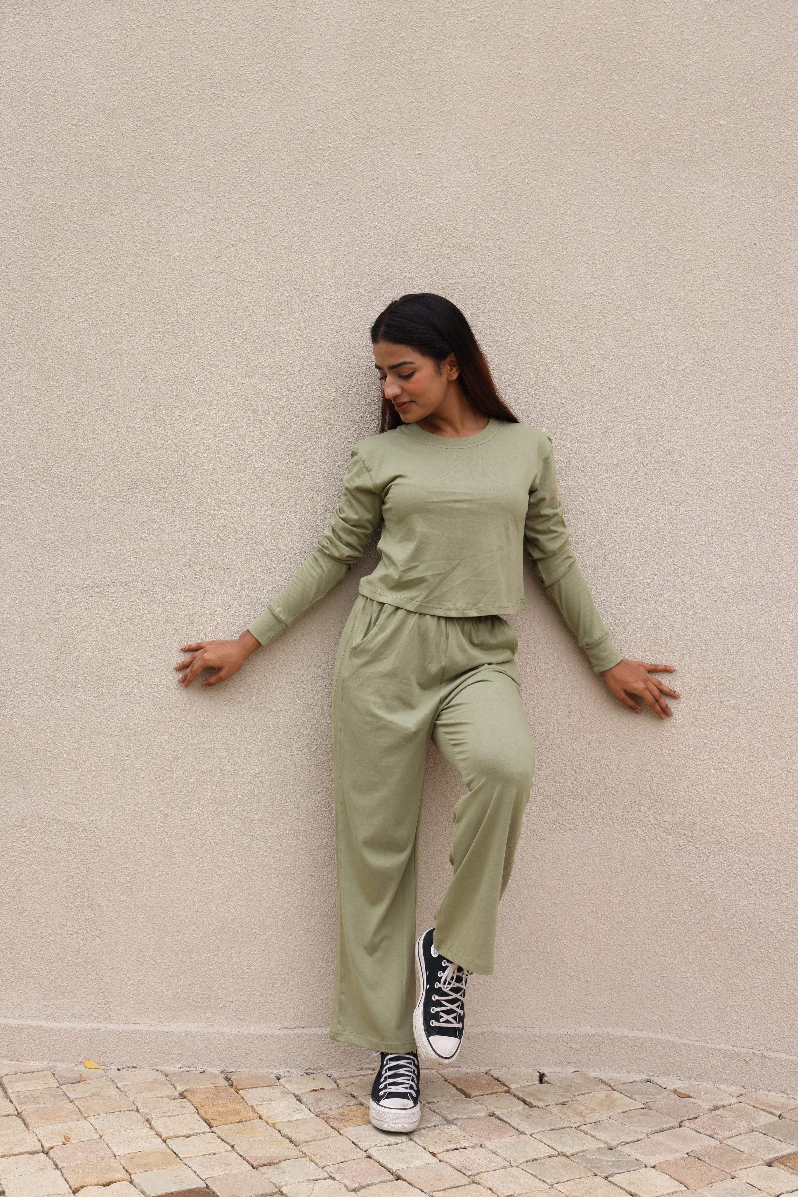 Sage Green Full Top & Pants Set