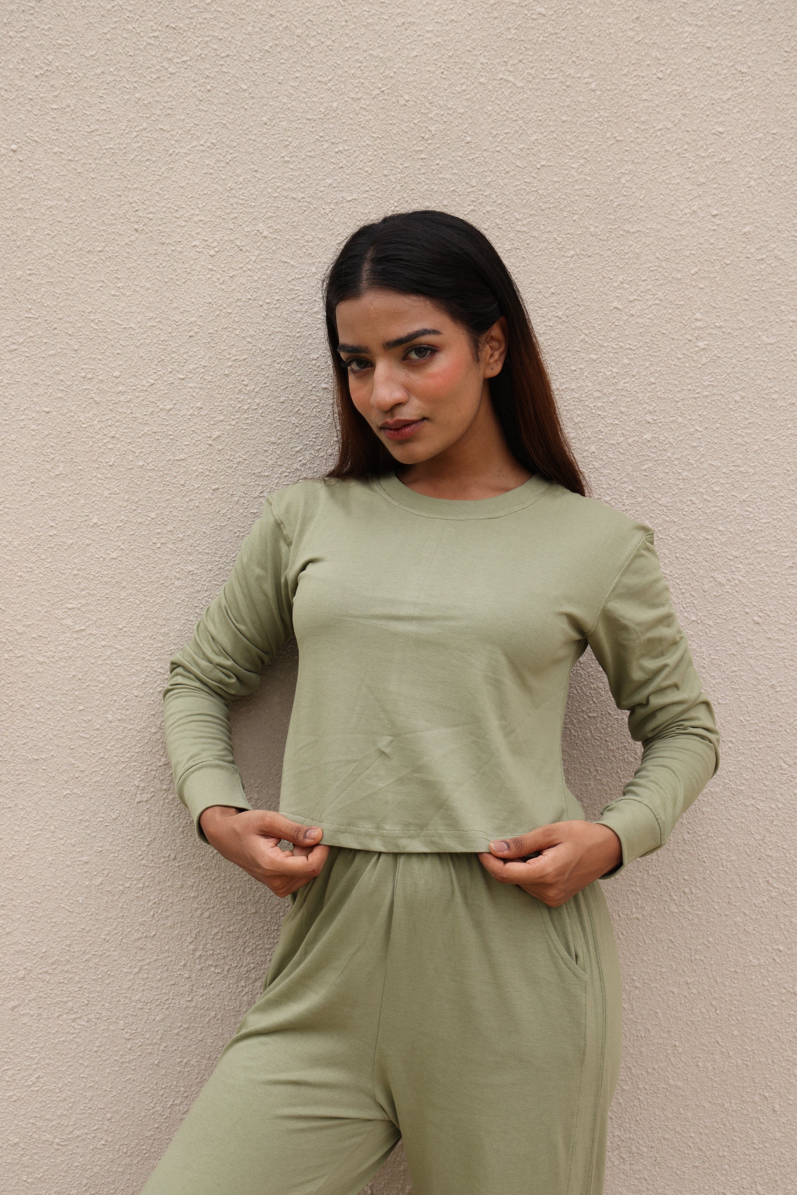 Sage Green Full Top & Pants Set