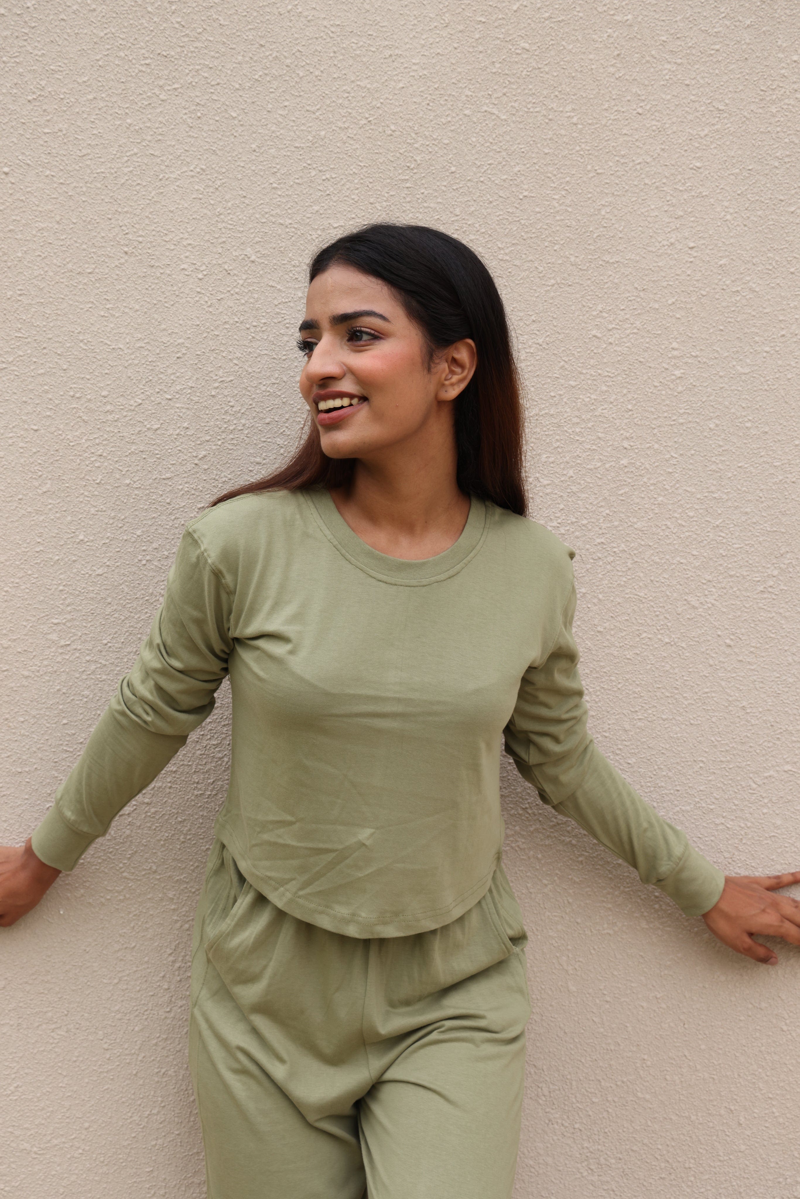 Sage Green Full Top & Pants Set