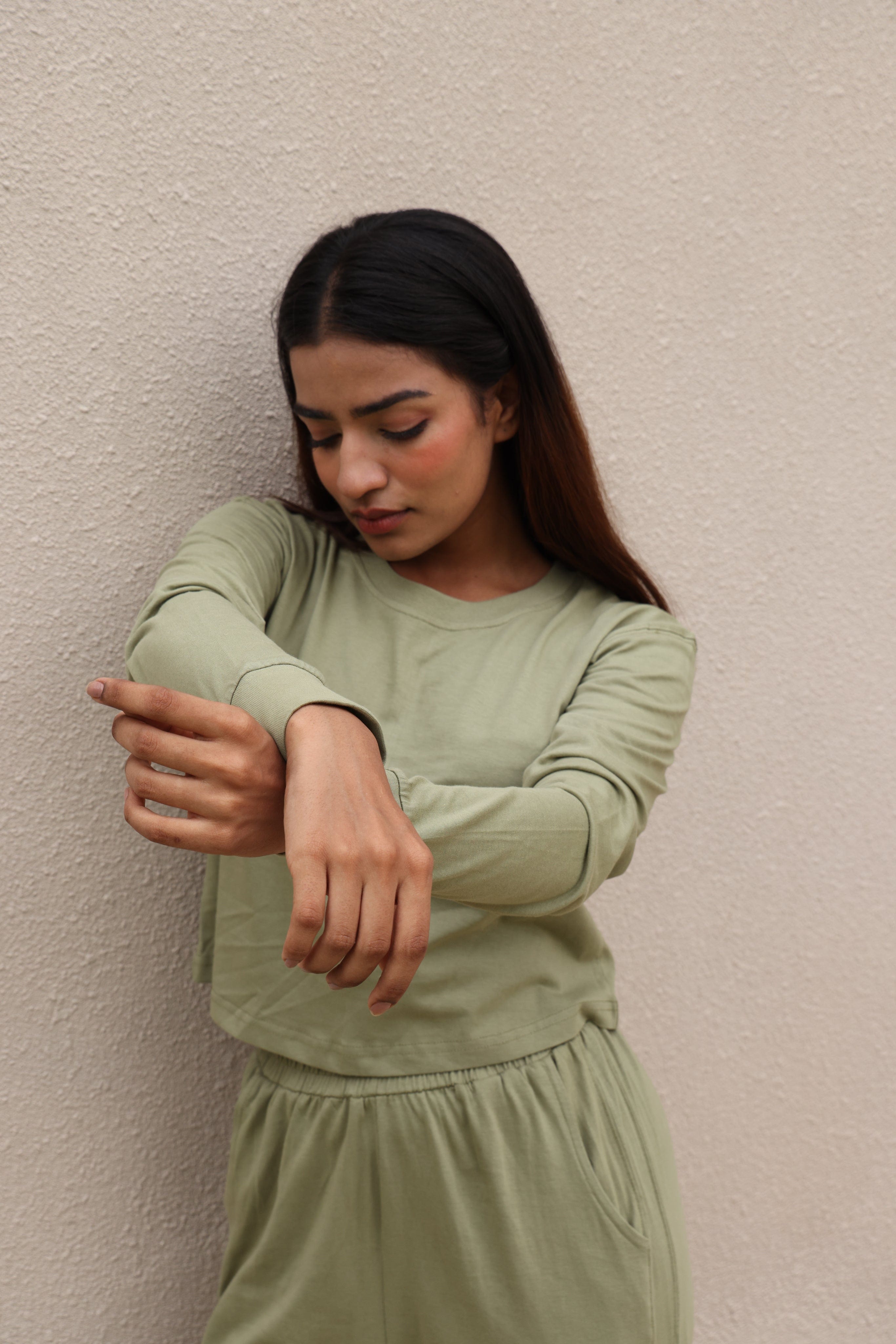 Sage Green Full Top & Pants Set