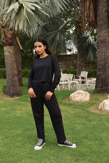 Black Full Top & Pants Set