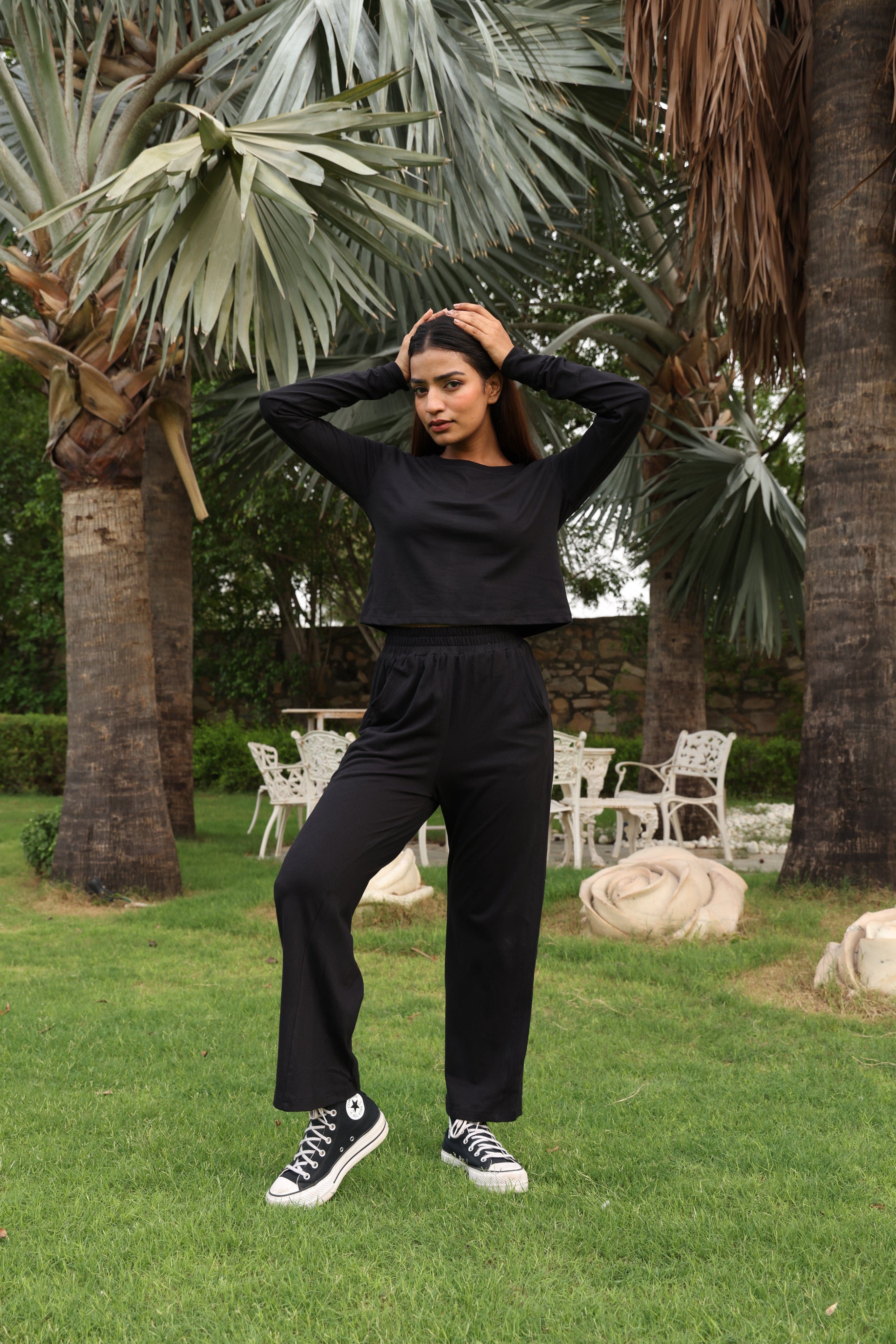 Black Full Top & Pants Set