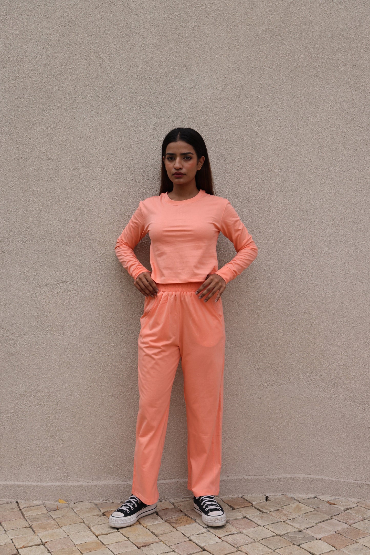 Peach  Full Top & Pants Set