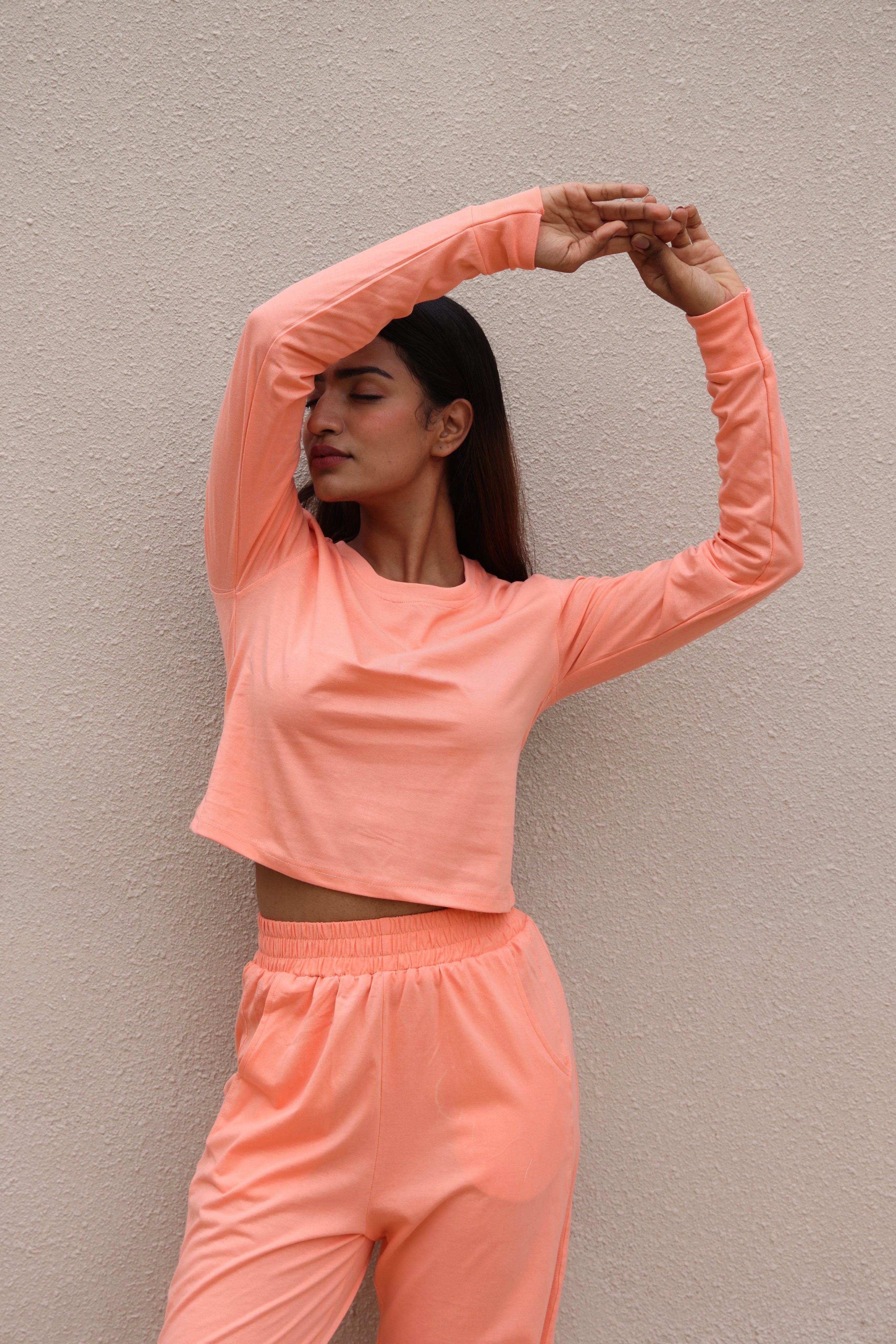 Peach  Full Top & Pants Set