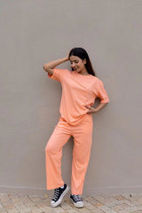 Peach T-shirt & Pants set