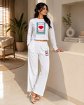 Bisou Full sleeves T-shirt - White