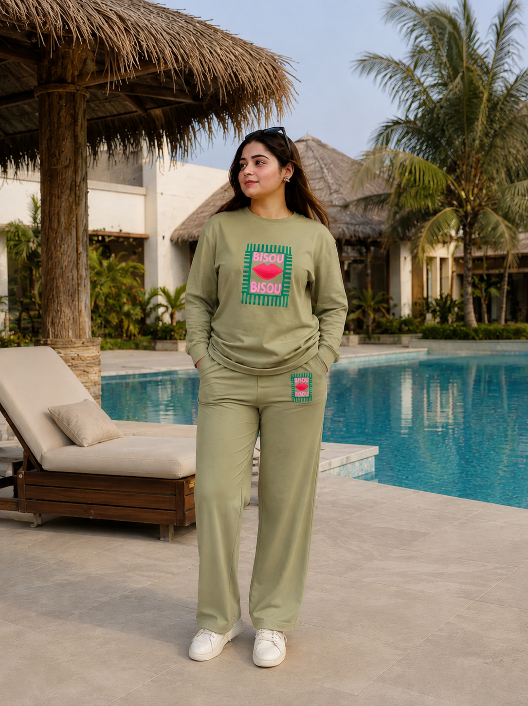 Bisou Full sleeves T-shirt - Green