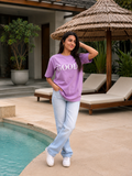 Good Vibes Oversized T-shirt - Lilac
