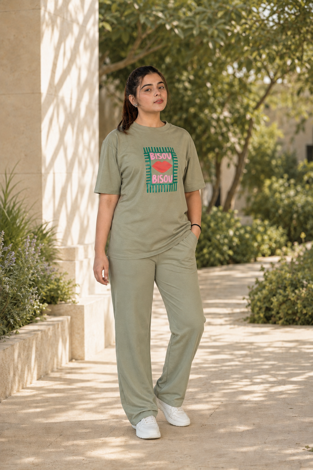 Bisou Oversized T-shirt - Green