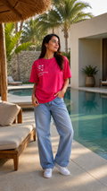 Daily Game Hot Pink Oversized T-shirt