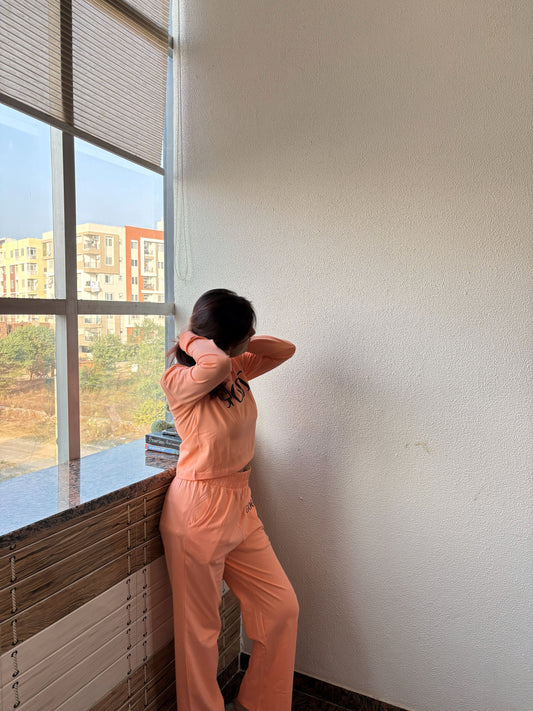 Good Vibes Pajama - Peach