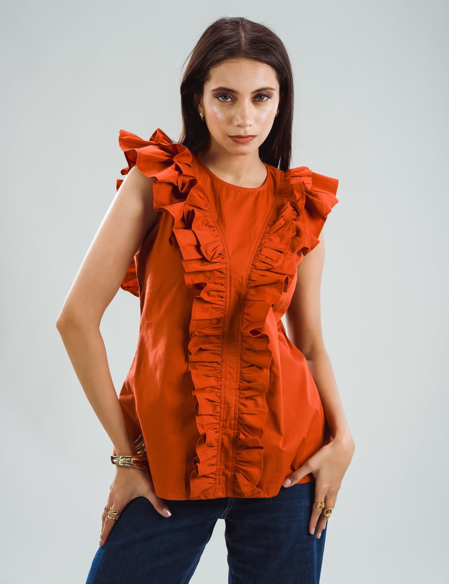 Ruffle Top - Amber