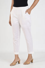 White 100% Cotton Pants