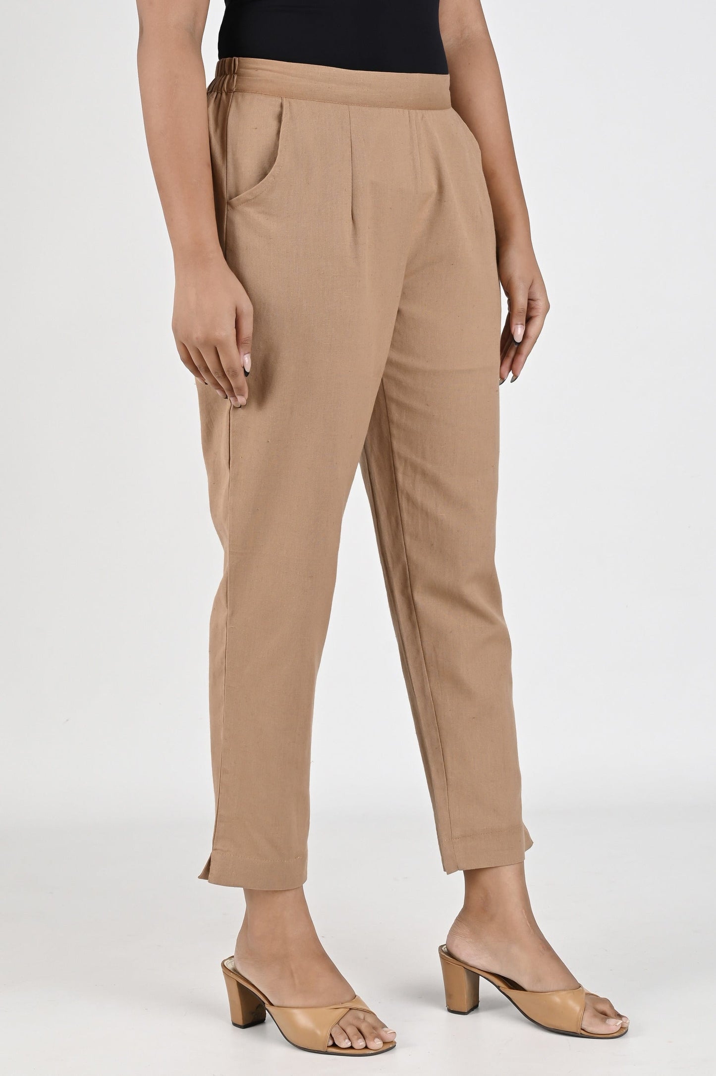 Brown Cotton - Linen Pants