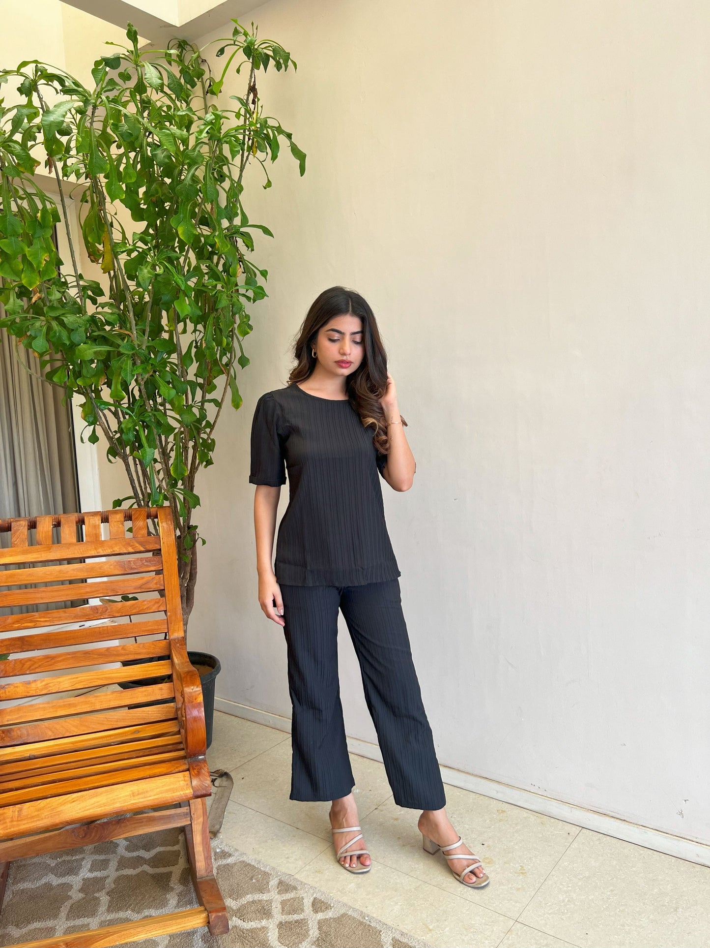 T-shirt & Pants Set - Black