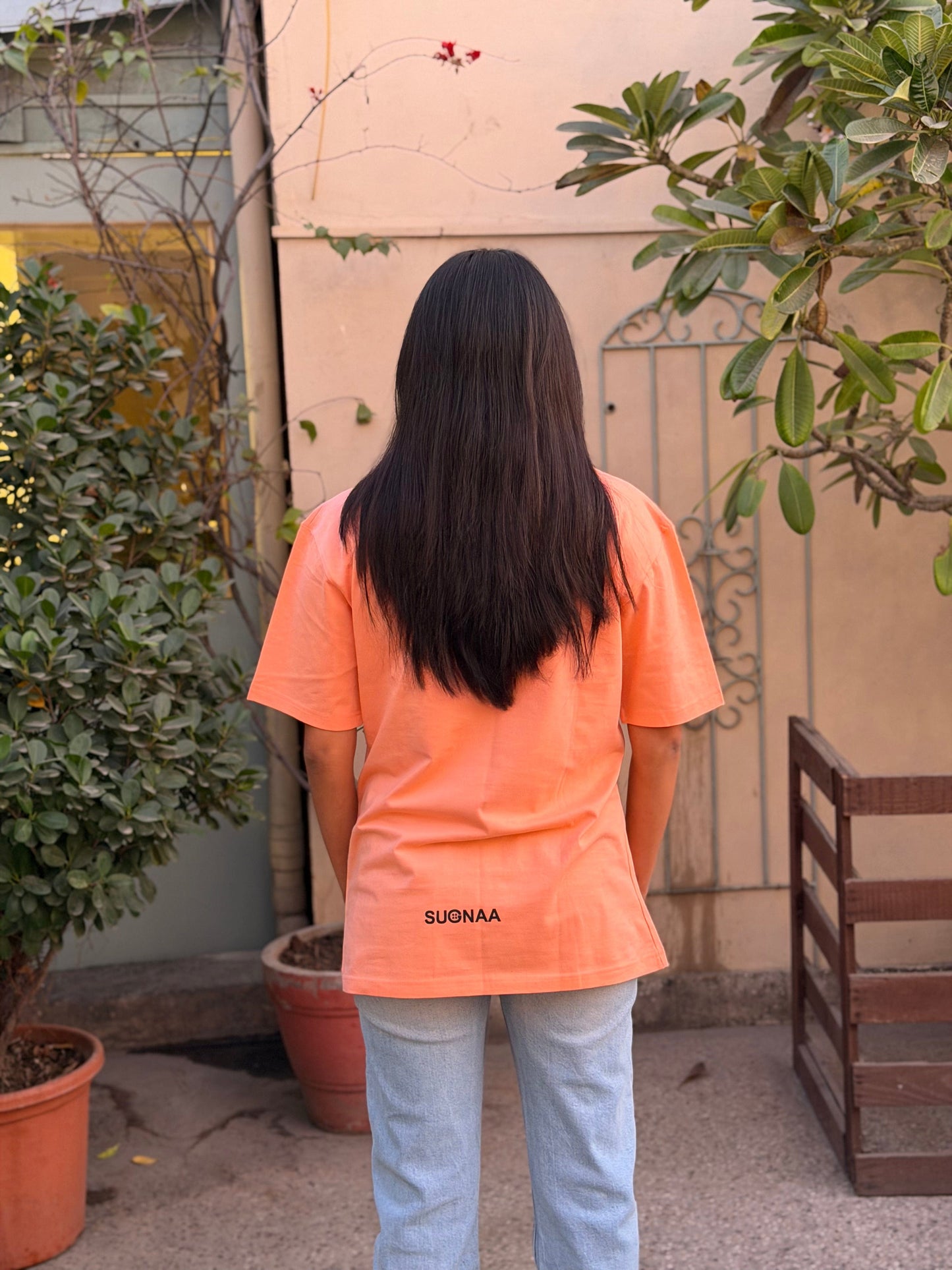 Bisou Oversized T-shirt - Peach