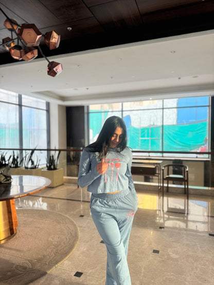 Pasta Party Full Sleeves Blue T-shirt