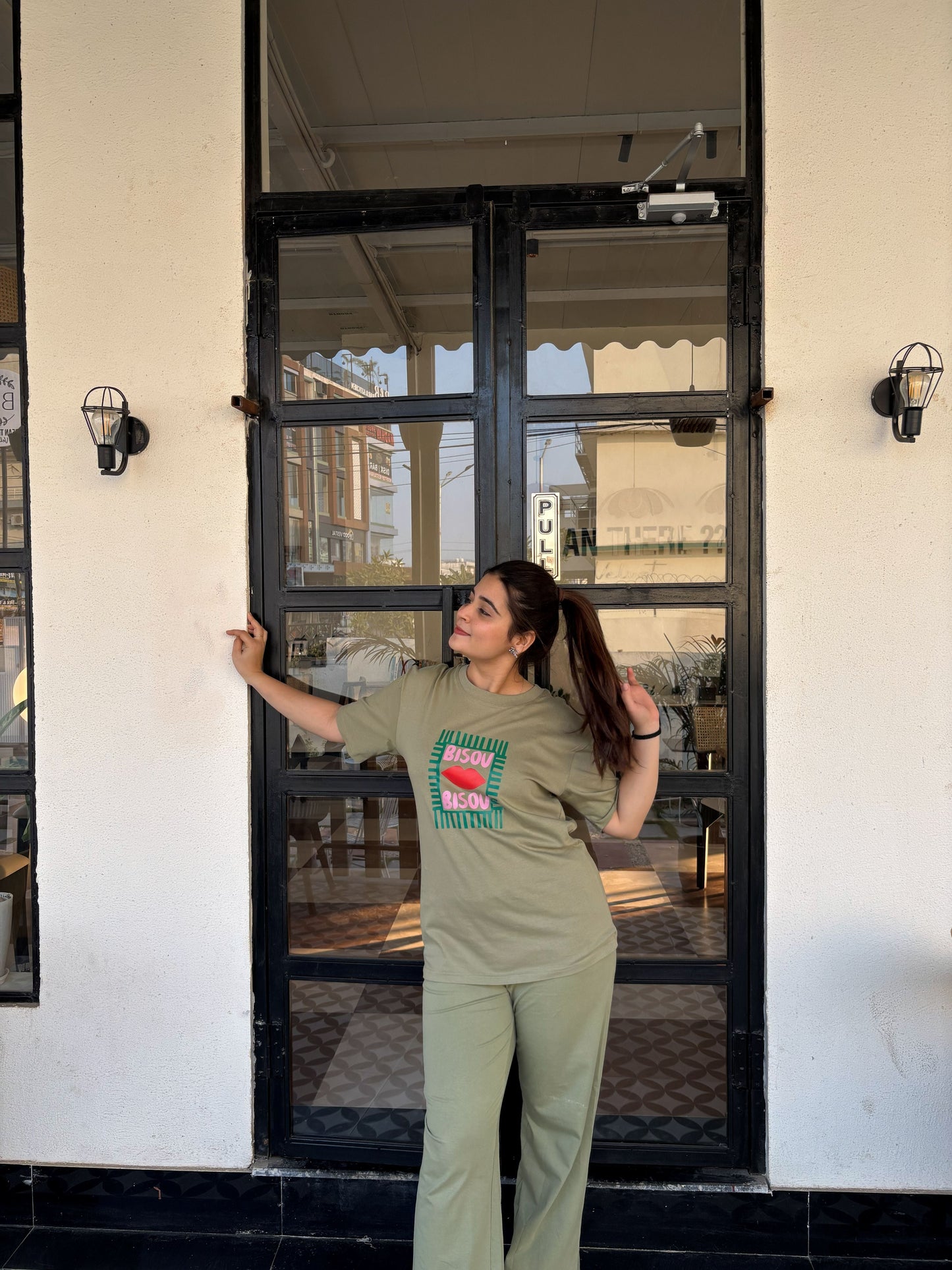 Bisou Oversized T-shirt - Green