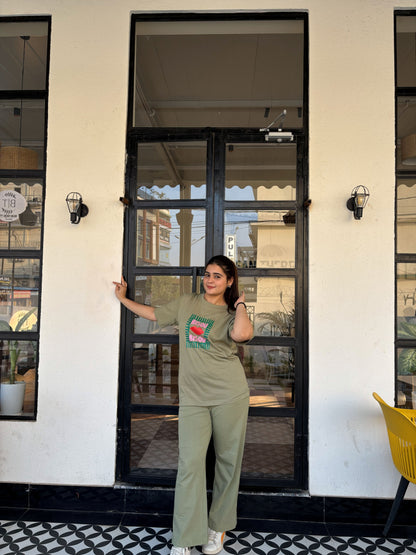 Bisou Oversized T-shirt - Green