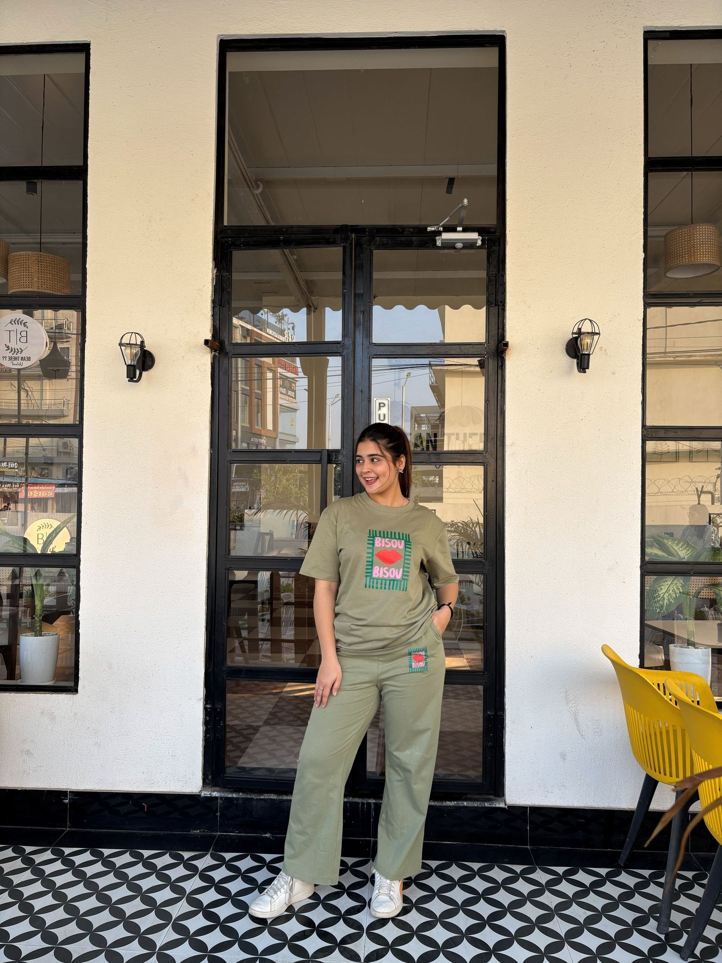 Bisou Oversized T-shirt - Green