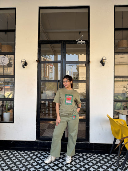 Bisou Oversized T-shirt - Green