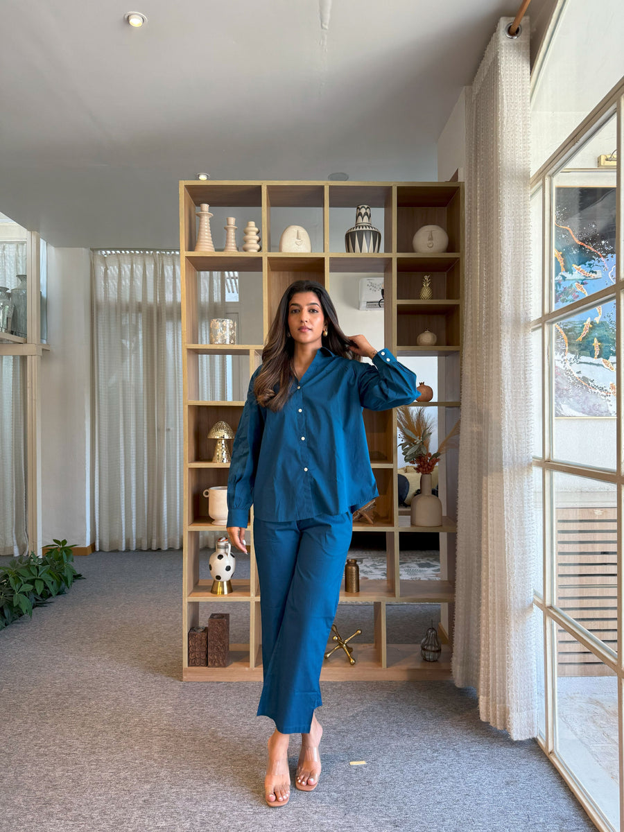 Aravali Co-ord Set - Sapphire