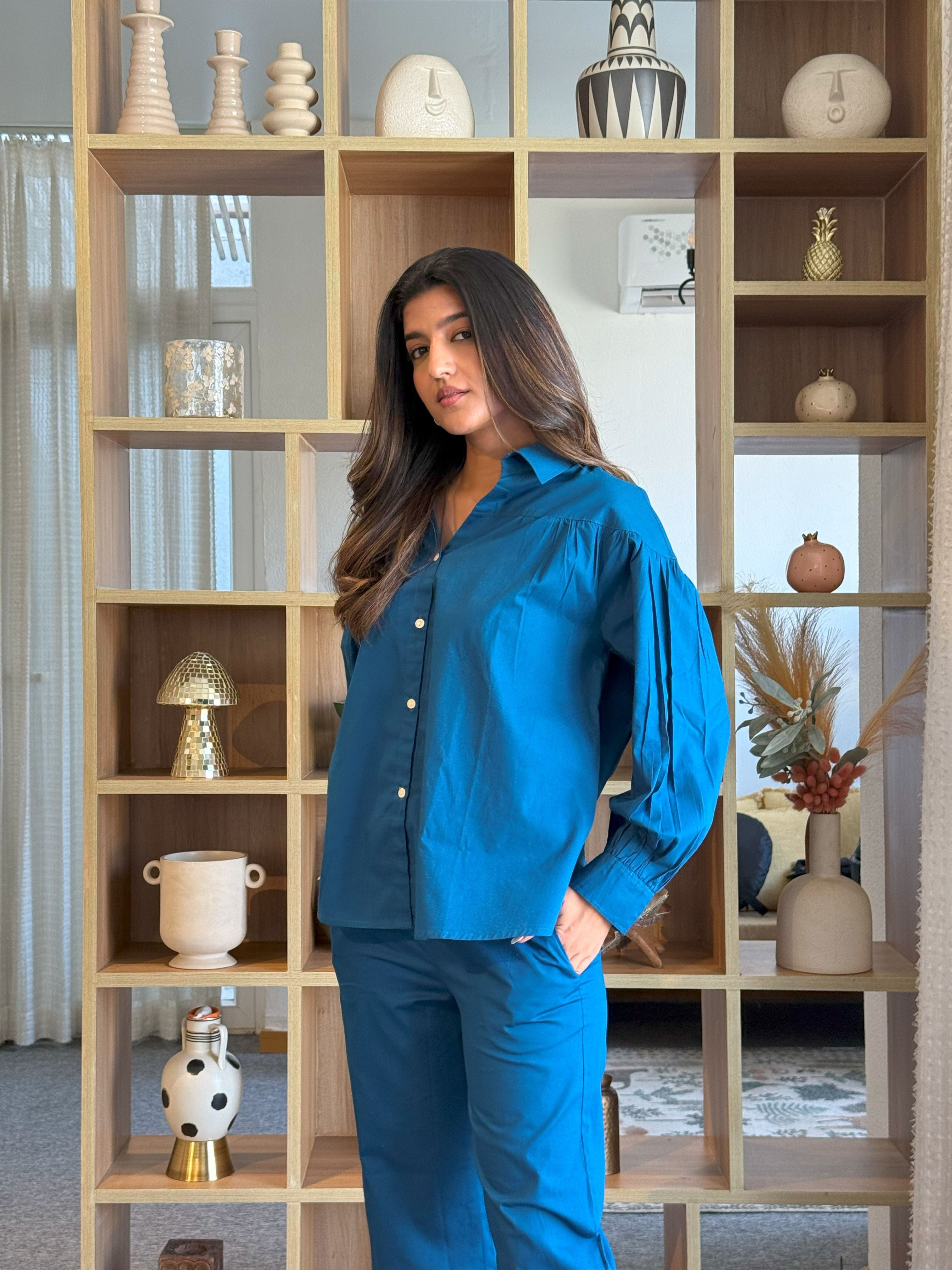 Aravali Co-ord Set - Sapphire