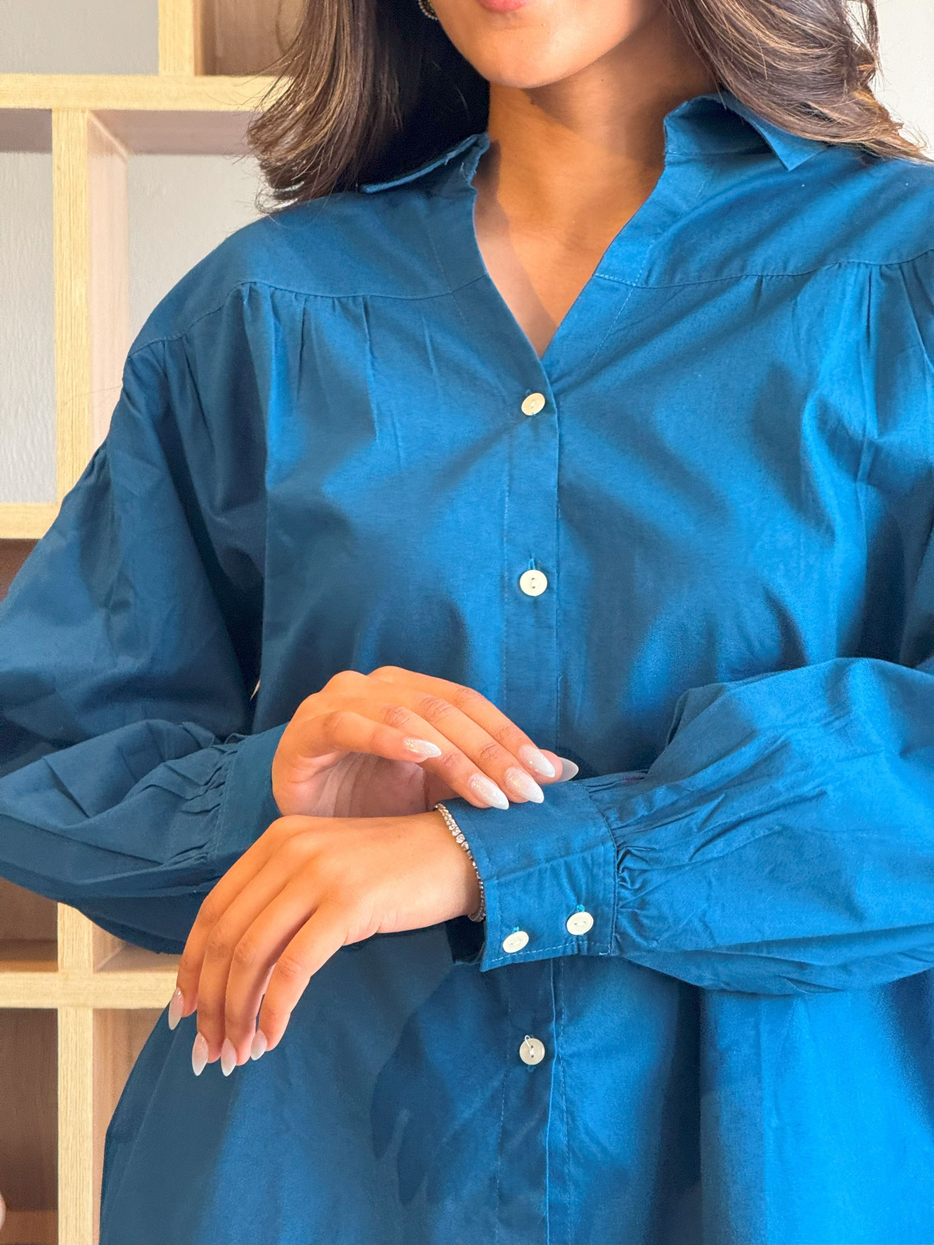 Aravali Co-ord Set - Sapphire