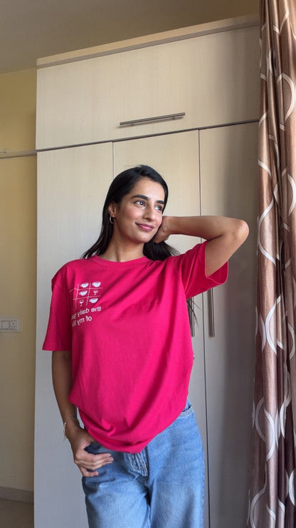 Daily Game Hot Pink Oversized T-shirt