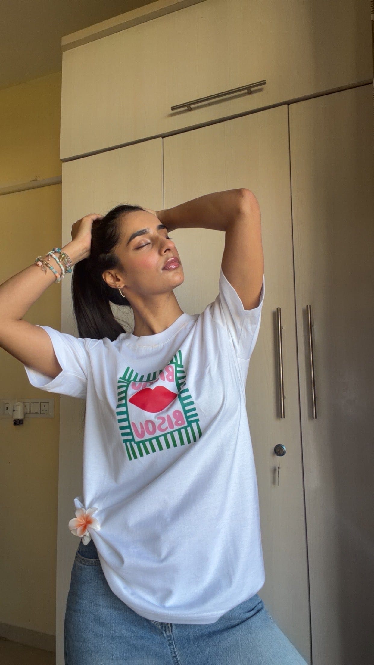 Bisou Oversized T-shirt - White