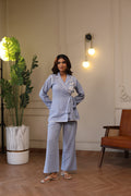Rhea Embroidered Set - Sky Blue