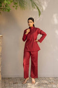 Aurika Co-ord Set - Sangria Red