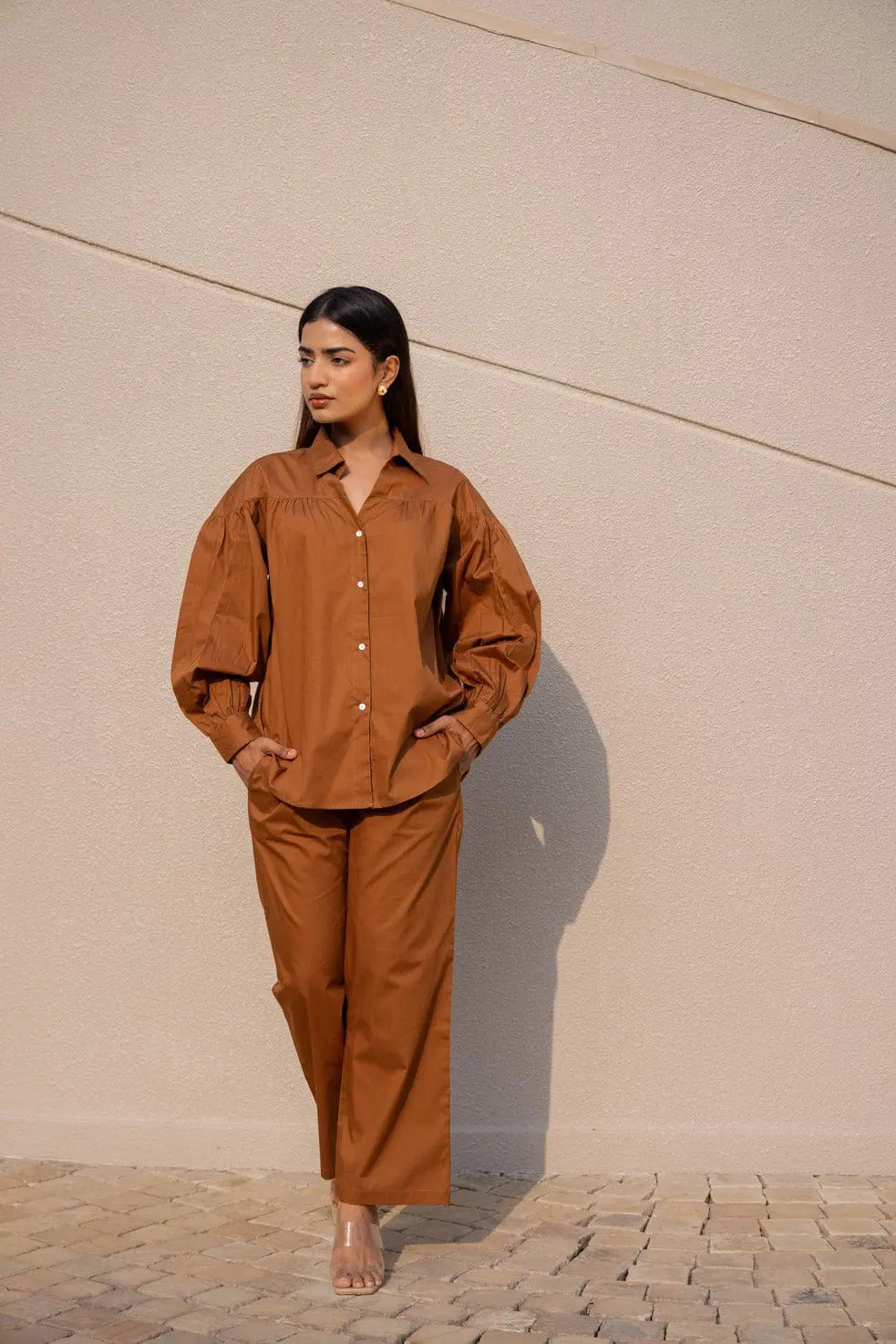 Aravali Co-ord Set - Russet