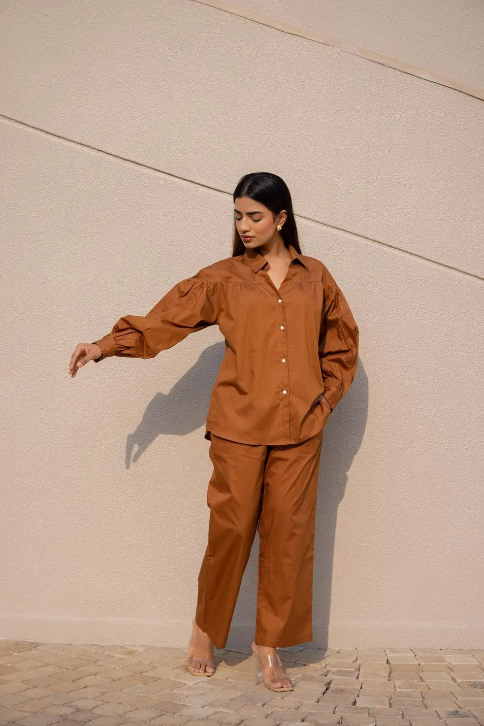 Aravali Co-ord Set - Russet