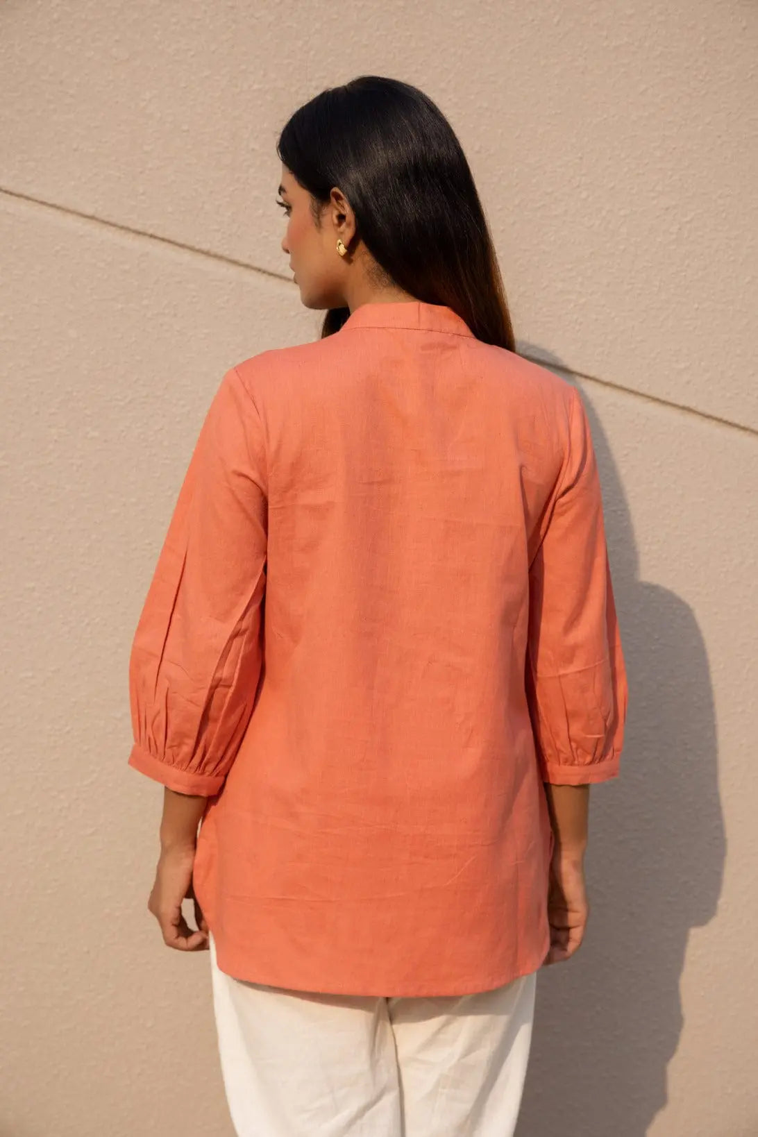 Peach Short Kurta - Sugnaa