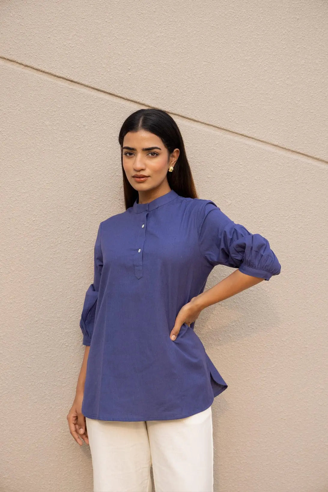 Royal Blue Short Kurta - Sugnaa