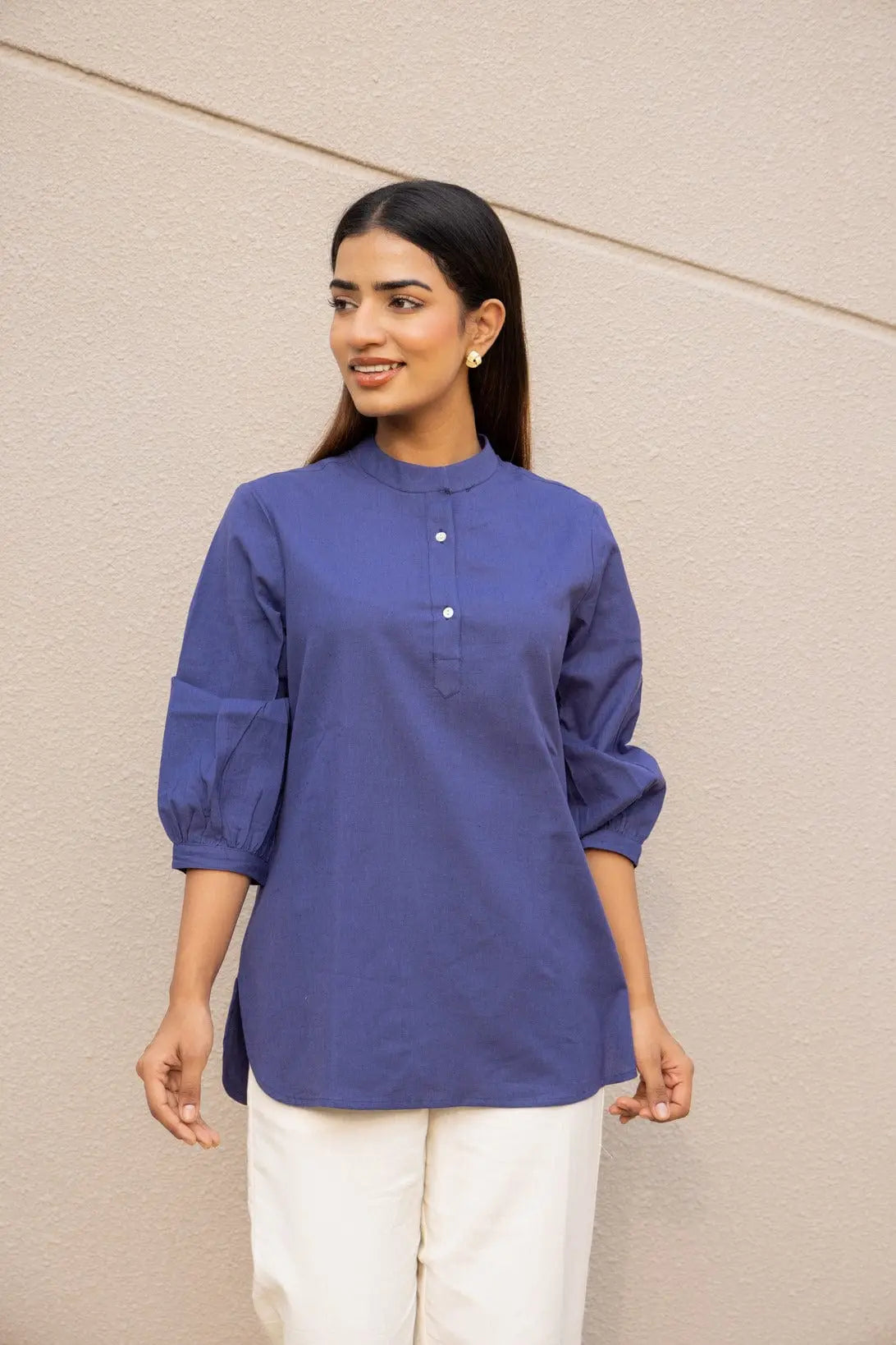 Royal Blue Short Kurta - Sugnaa