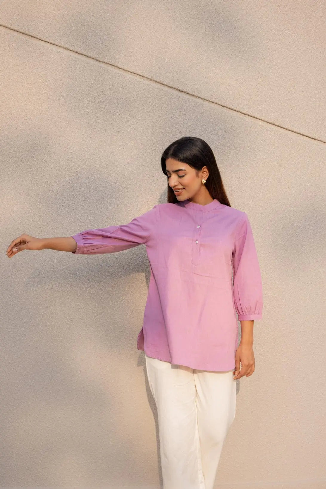 Lilac Short Kurta - Sugnaa