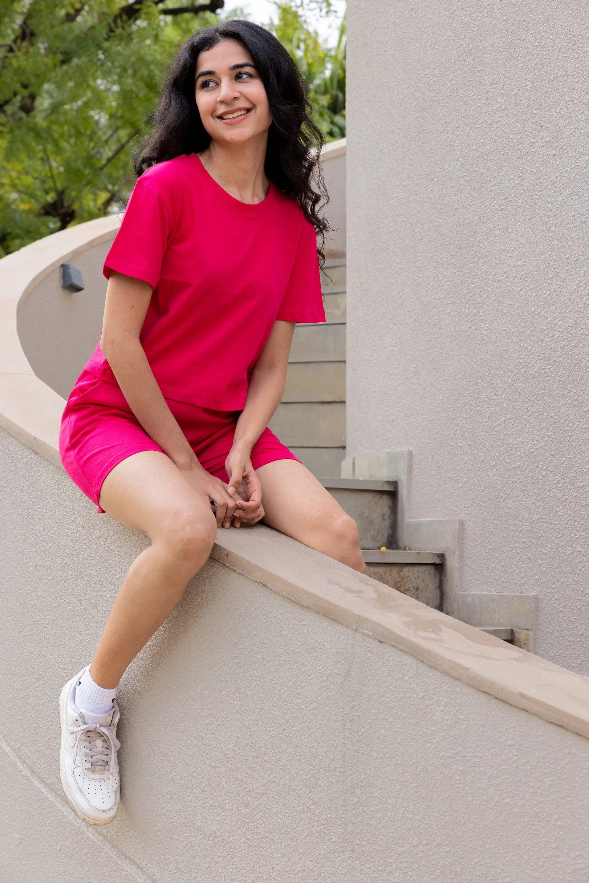 Hot Pink T-shirt & Shorts Set