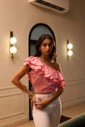 Eve One Shouler Top - Pink
