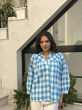 Gingham Check Shirt - Blue